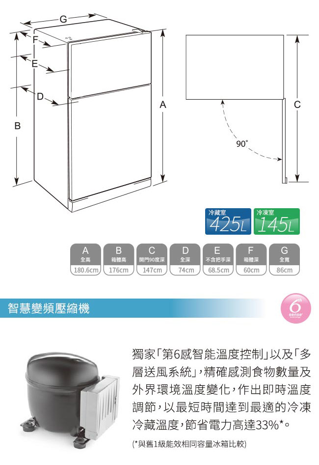 Whirlpool惠而浦 570L上下門冰箱 WIT2590G(含基本安裝)