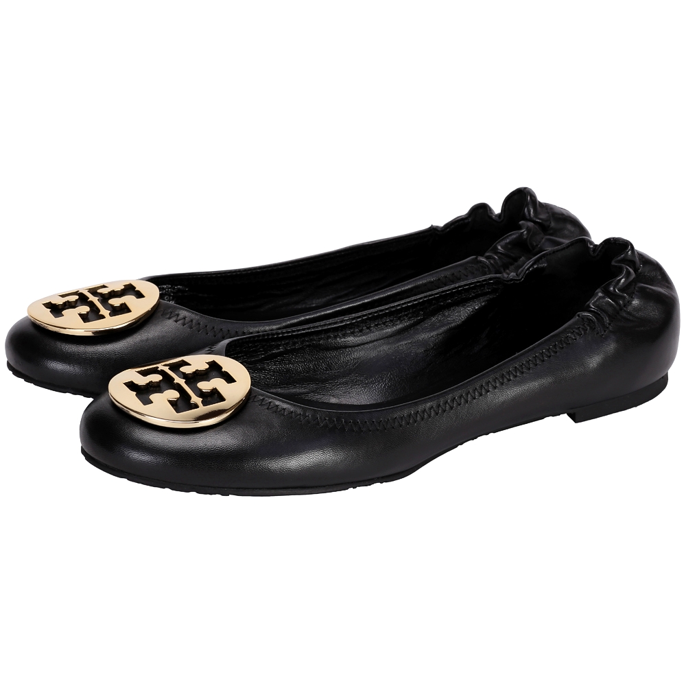 TORY BURCH CLASSIC Reva 黑色小羊皮平底娃娃鞋