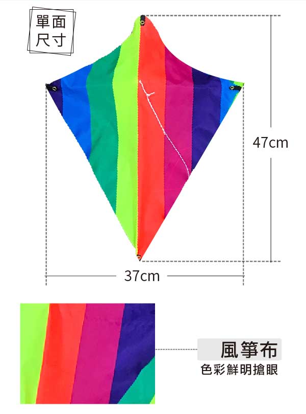 凡太奇 MIT台灣製造 彩色多節串聯風箏 速