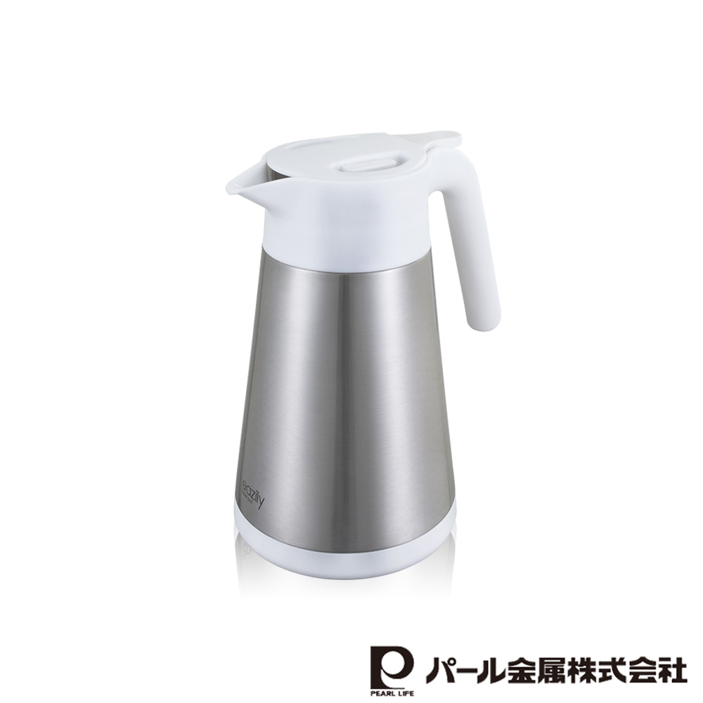 日本PEARL 1.2L易開式不鏽鋼保溫壺(銀)