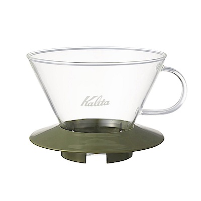 日本KALITA 185系列蛋糕型玻璃濾杯(迷彩綠)4人份 #05110