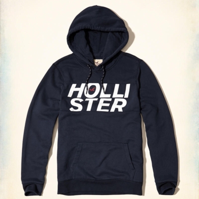 Hollister HCO 長袖 文字 連帽T 藍色 268