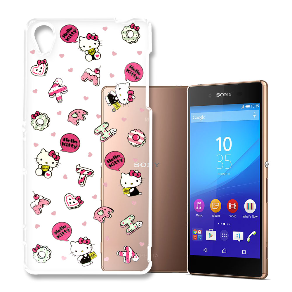 Hello Kitty 索尼 Xperia Z3 浮雕彩繪透明軟殼(繽紛點心)