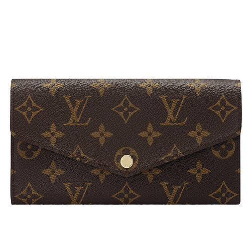 LV M60531 經典Monogram帆布Sarah金釦長夾