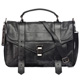 Proenza Schouler PS1Medium Saddle山羊皮斜背包(中-黑) product thumbnail 1