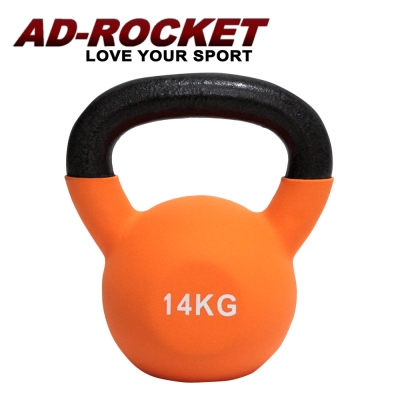 【AD-ROCKET】頂級鑄鐵壺鈴 KettleBell 14公斤 橘色