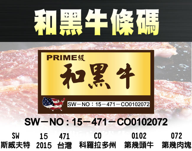 【超極】美國和黑牛PRIME級翼板牛排9片(150g/片)