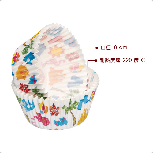 KitchenCraft 瑪芬蛋糕紙模60入(夏日8cm)