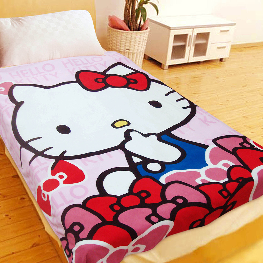 HELLO KITTY 我愛蝴蝶結四季毛巾被