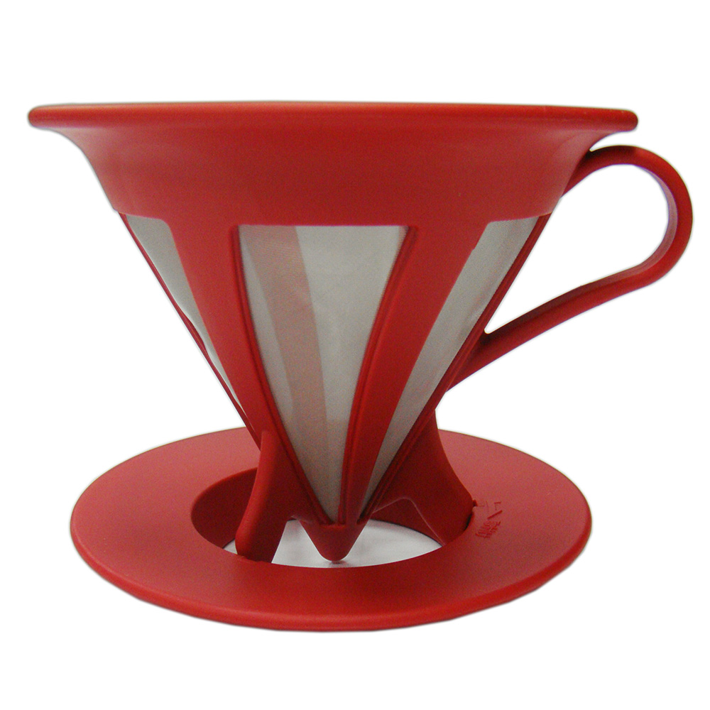 HARIO V60免濾紙紅色濾杯 1~4杯 CFOD-02-R