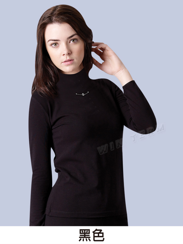 Pierre Cardin皮爾卡登 女時尚彈性保暖高領長袖衫(混色3入組)-台灣製造