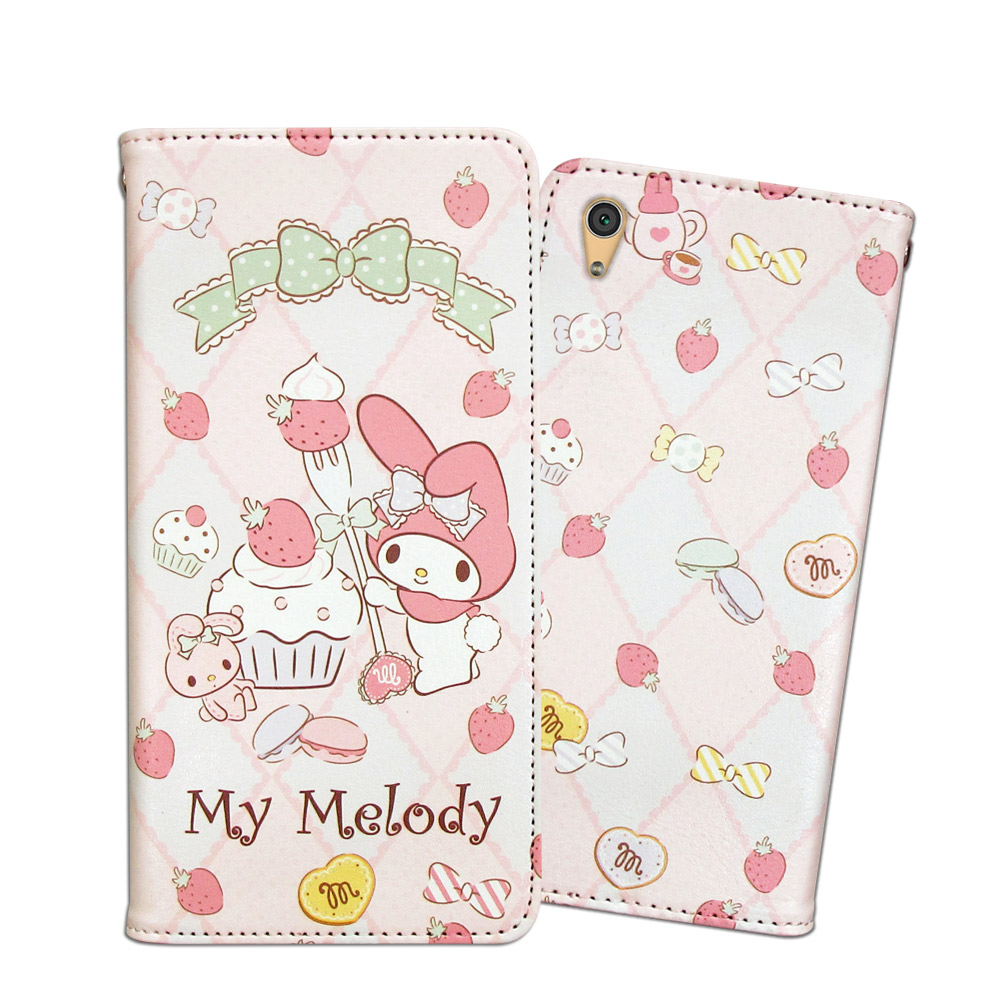 三麗鷗 Melody SONY Xperia XA1 Ultra 甜心磁扣皮套(草莓甜點)