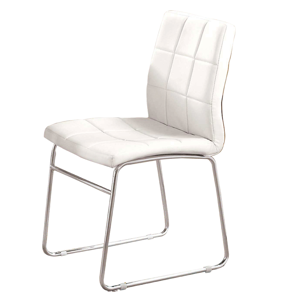 品家居 卡妮亞不鏽鋼皮革餐椅(二色可選)-46x52x81cm-免組