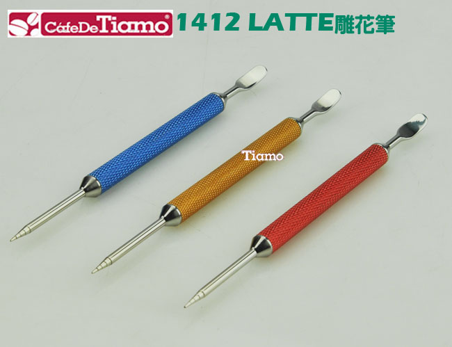 Tiamo 1412 LATTE 不鏽鋼雕花筆-三色(HD0198)