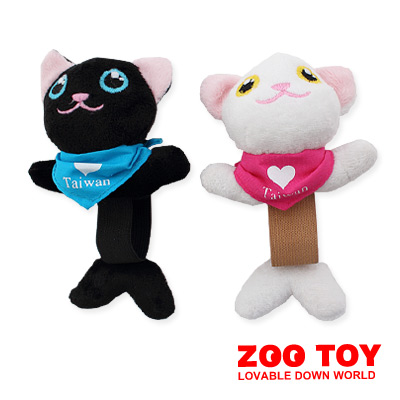 【ZOO TOY】可愛動物彈力書籤系列---我愛台灣黑白貓咪組