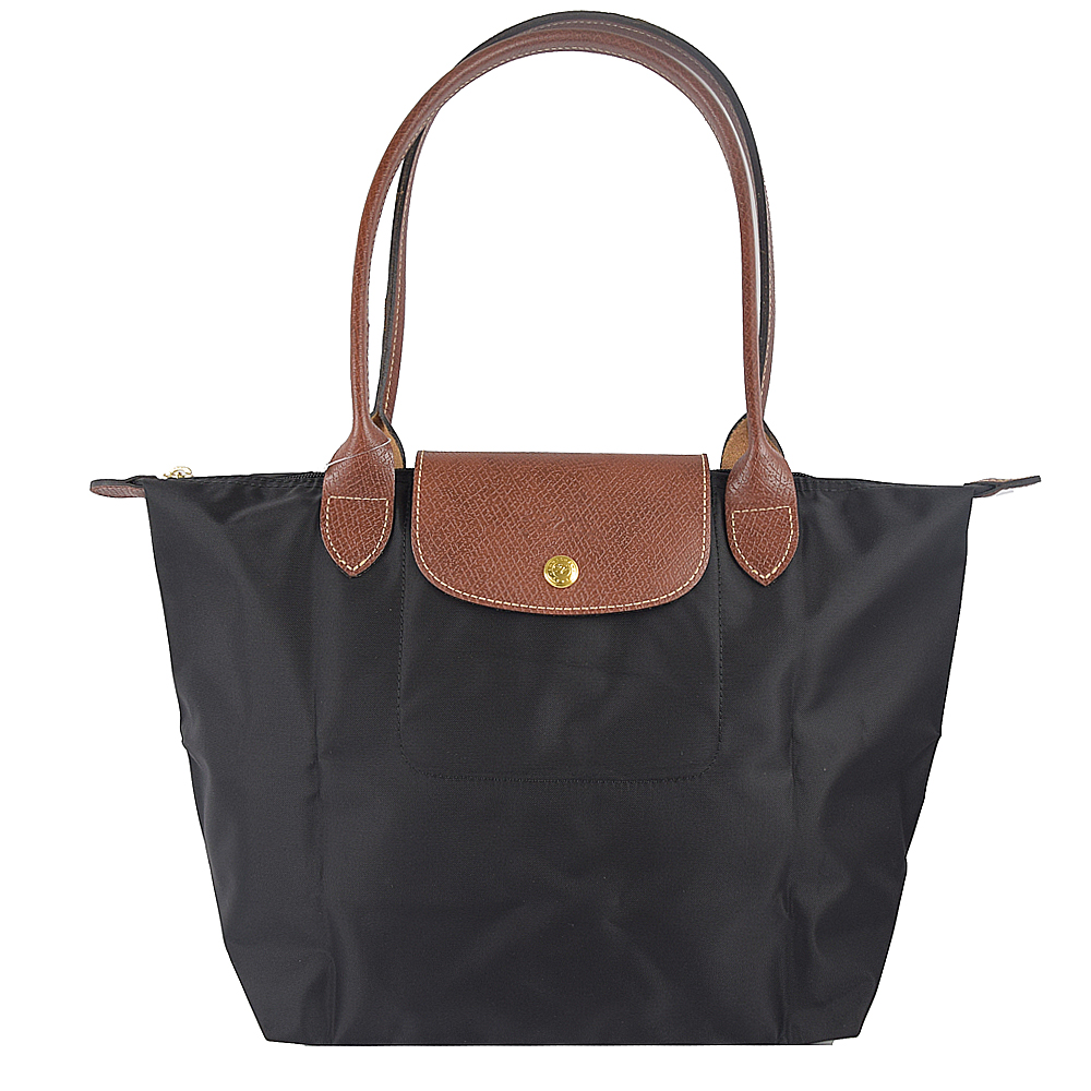 Longchamp Le Pliage 折疊長揹帶肩提包.黑