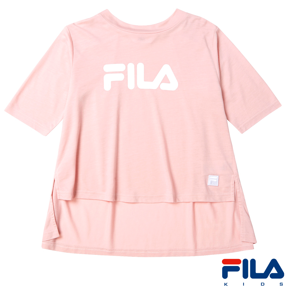 FILA KIDS #東京企劃 女圓領T恤-藕粉5TES-4456-PK