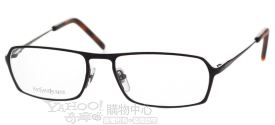 YSL-時尚光學眼鏡 (黑色／金色)
