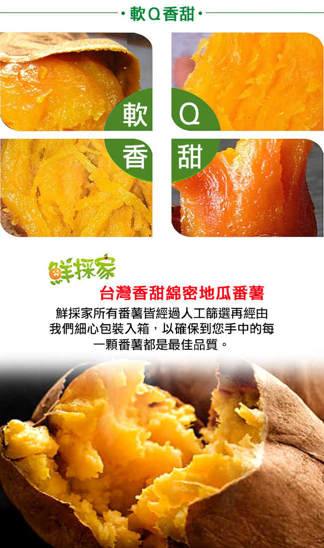 鮮採家 台灣香甜綿密地瓜番薯5台斤1箱