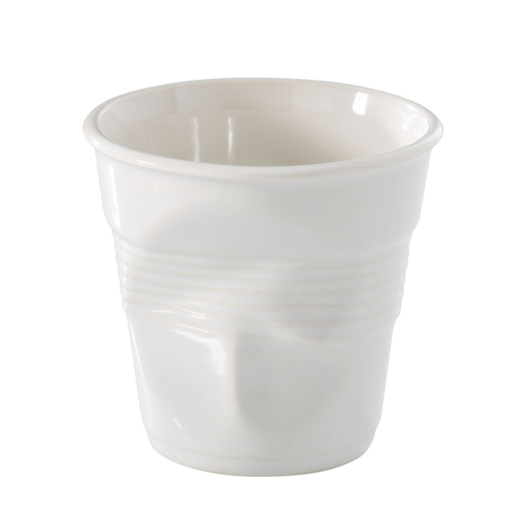 法國 REVOL FRO 白色 陶瓷皺折杯 80cc
