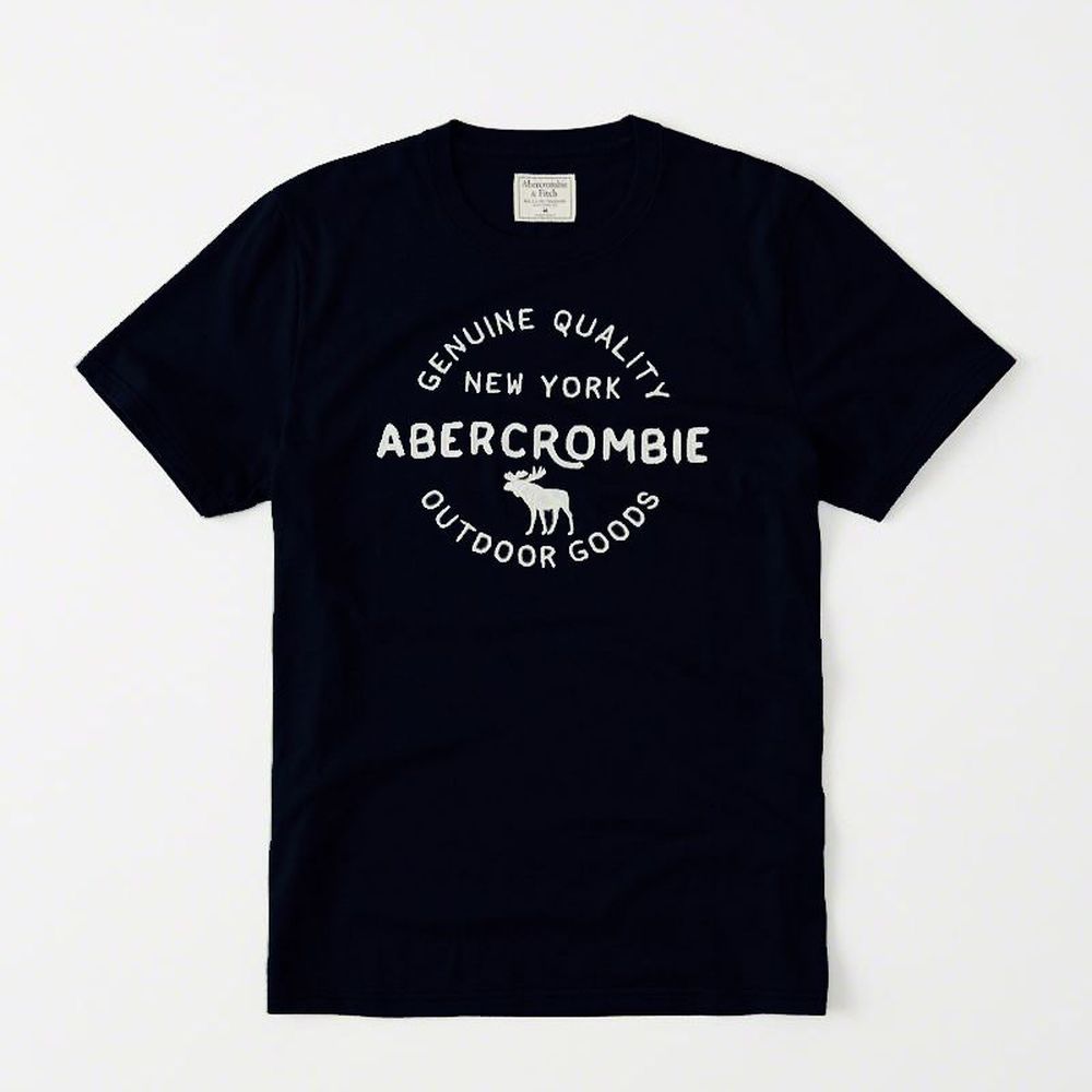 AF a&f Abercrombie & Fitch 短袖 T恤 深藍 0643