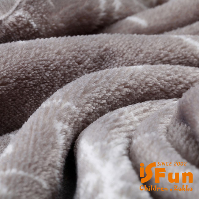 iSFun 貓咪影子 嬰兒童保暖珊瑚絨毛毯 米100x72cm