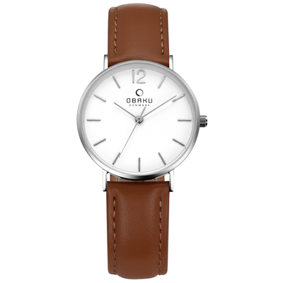 OBAKU 精粹重現十週年限定真皮錶款-V197LXCWRN/32mm