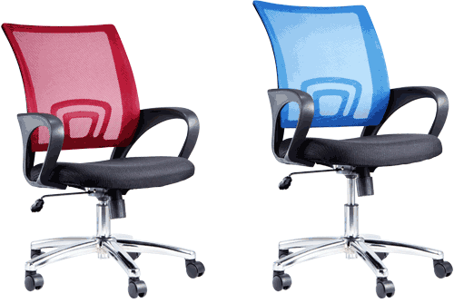 NICK 高彈性網背電鍍金屬腳電腦椅(六色)