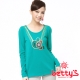 betty’s貝蒂思　燙金文字設計珍珠T-shirt(湖水綠) product thumbnail 1