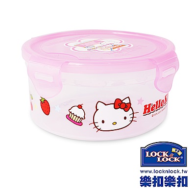 樂扣樂扣 HELLO KITTY PP保鮮盒600ML-圓形(快)