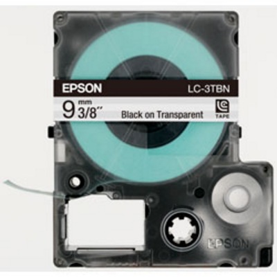 EPSON 標籤機色帶 LC-3TBN (透明底黑字/9mm)
