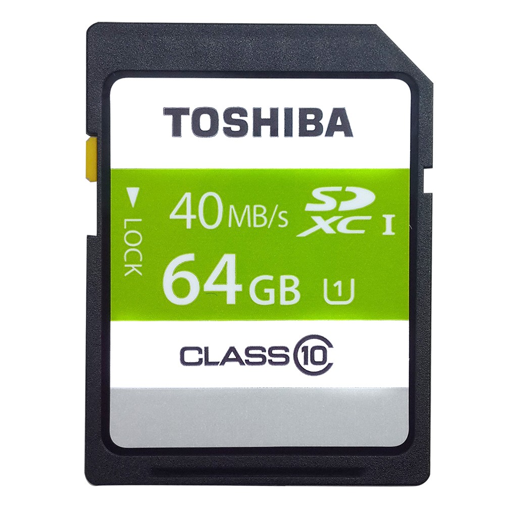 TOSHIBA 64GB SDHC UHS-1 Card (Class 10)