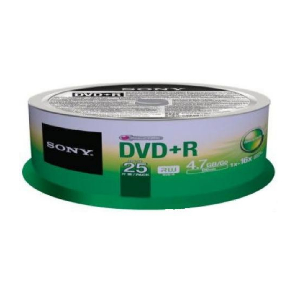 SONY DVD+R 16X 燒錄片 (25片)