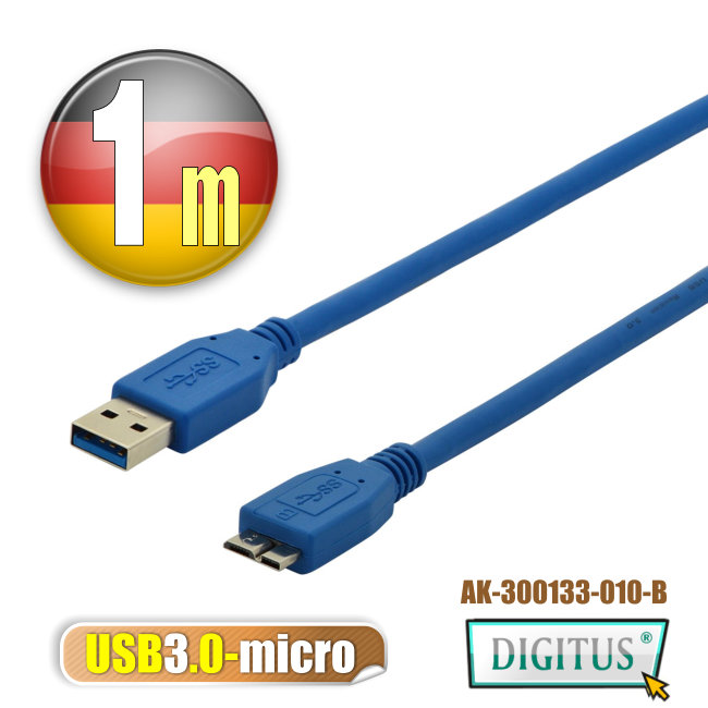曜兆DIGITUS USB3.0 A 公轉micro B公線*1公尺