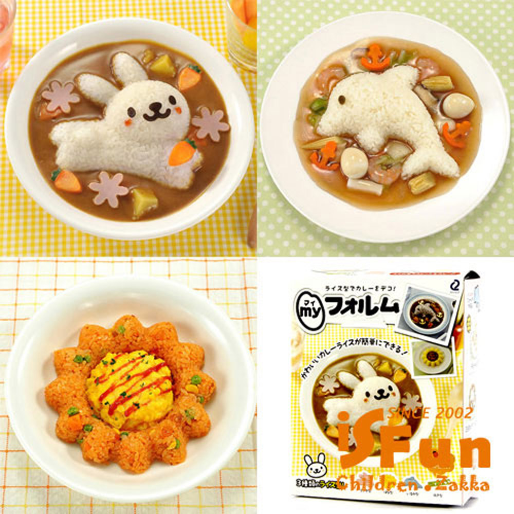 iSFun 動物模具 DIY壽司飯團餅乾4件組