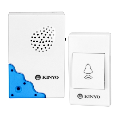 KINYO 電池式LED燈遠距離無線門鈴(DB-371)
