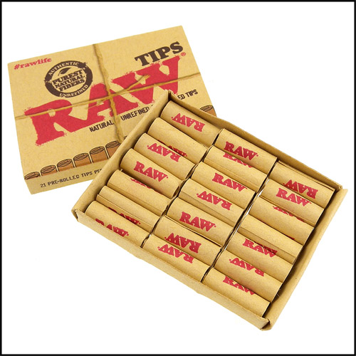 RAW 西班牙進口-PREROLLED TIPS-預捲紙濾嘴-6mm*2盒