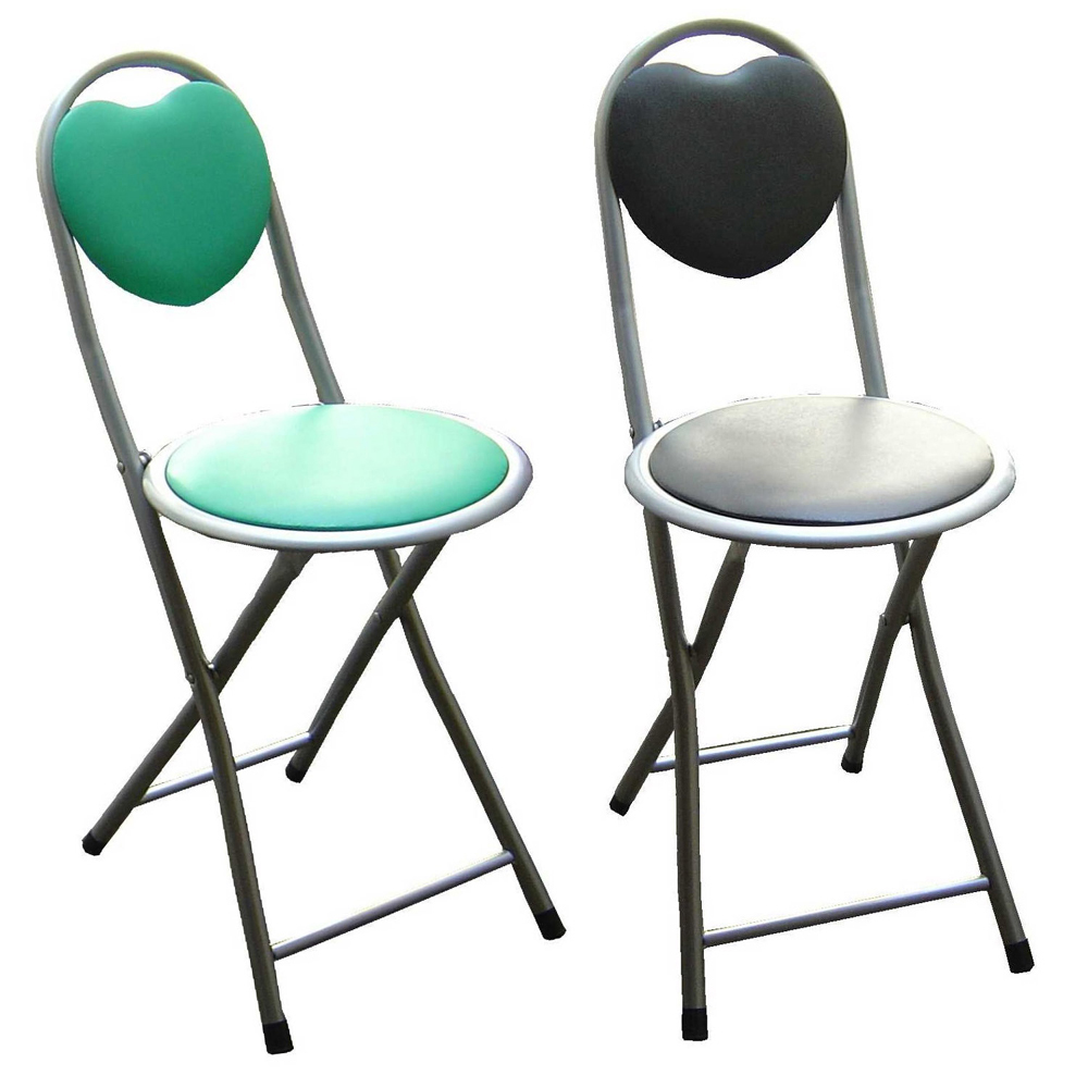頂堅 室內/室外高背折疊椅(綠色/黑色)-4入/組