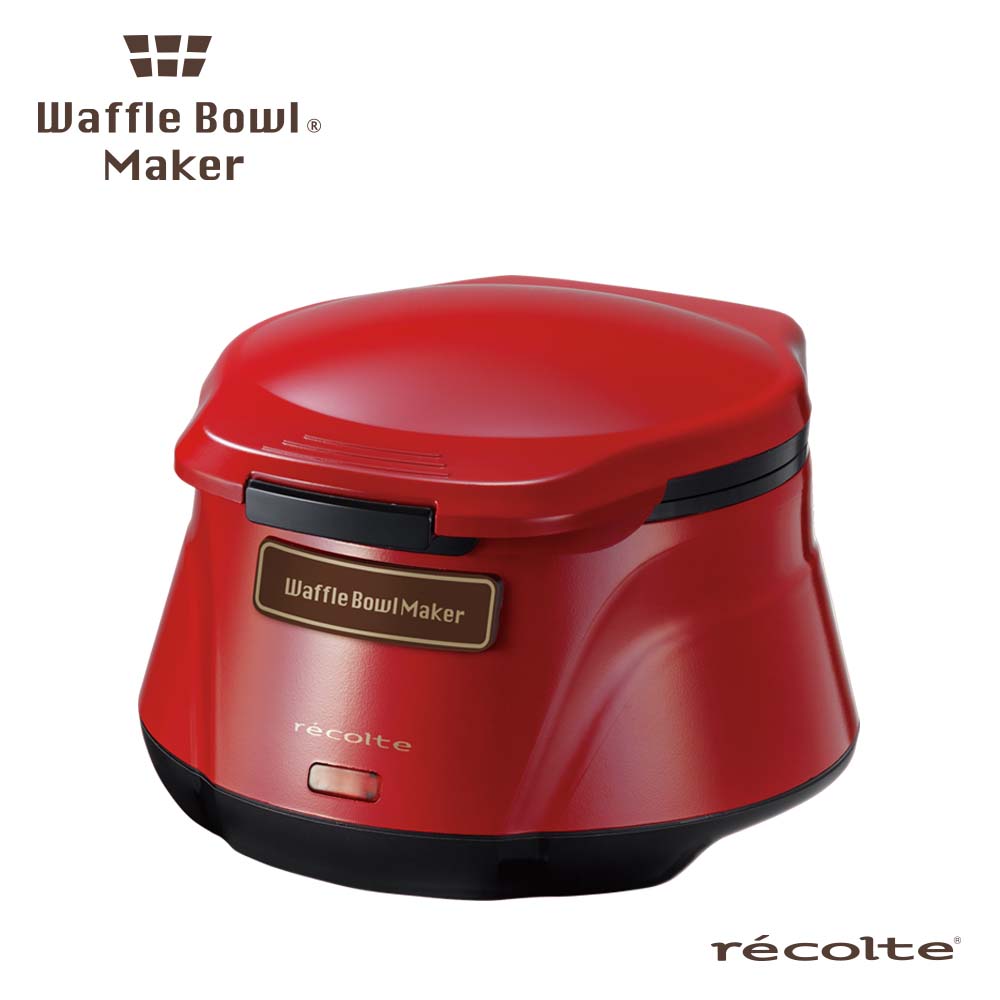 recolte 日本麗克特Waffle Bowl 杯子鬆餅機RWB-1(甜心紅)