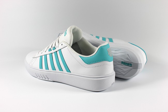 K-SWISS Pershing Court CMF 休閒運動鞋-女-白/藍綠