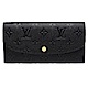 LV M62369 Emilie Monogram Empreinte壓紋釦式長夾-黑X裸 product thumbnail 1