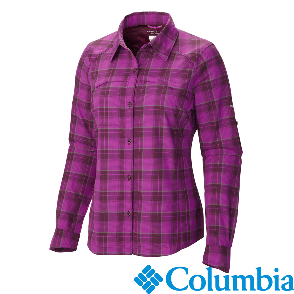 Columbia-長袖防曬30快排襯衫-女用-暗紅色-UAL70770WE