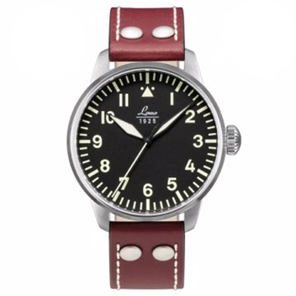 Laco朗坤 Augsburg 夜光飛行機械腕錶-黑/42mm 861688