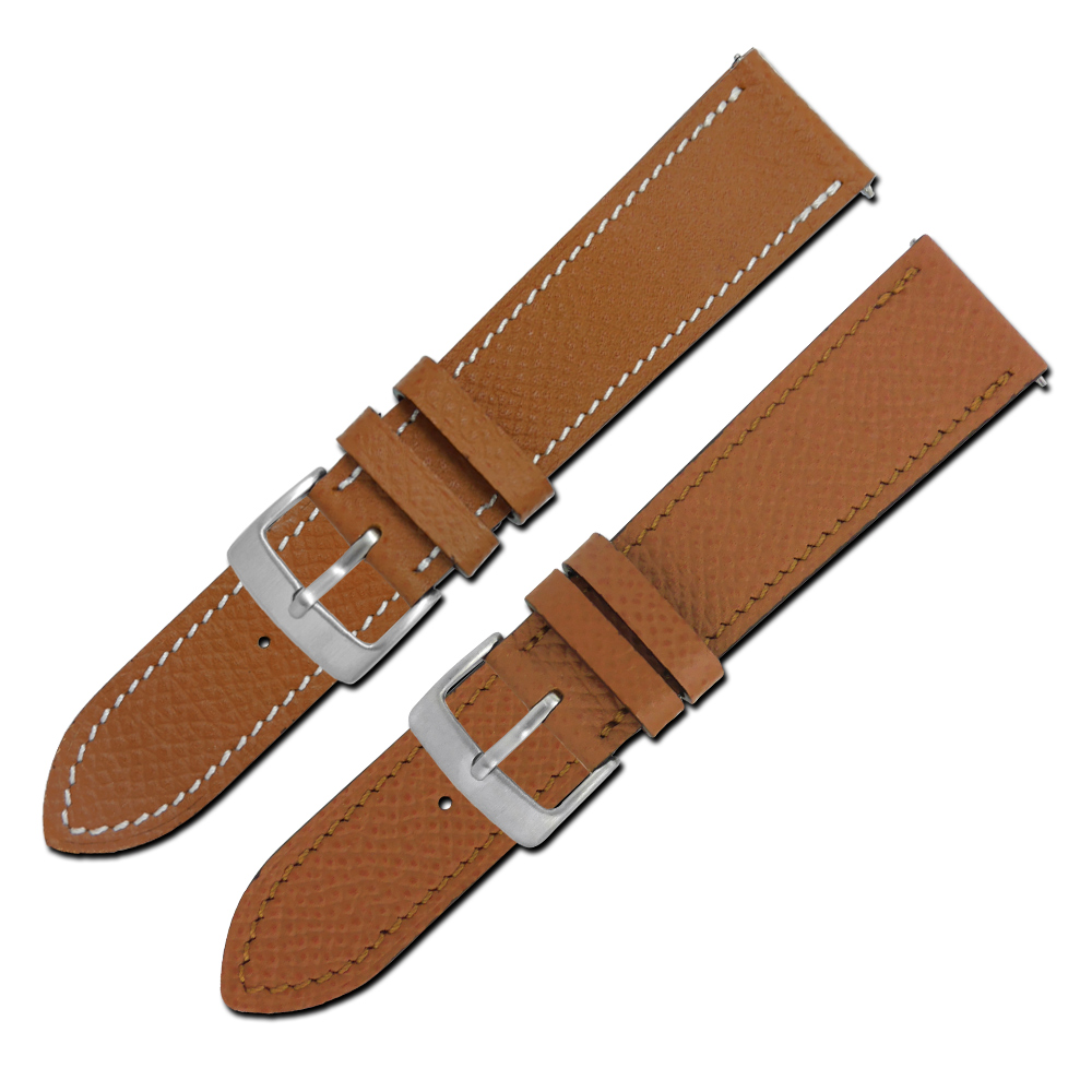 Watchband / HERMES 愛馬仕-法國進口柔軟替用真皮錶帶-棕色