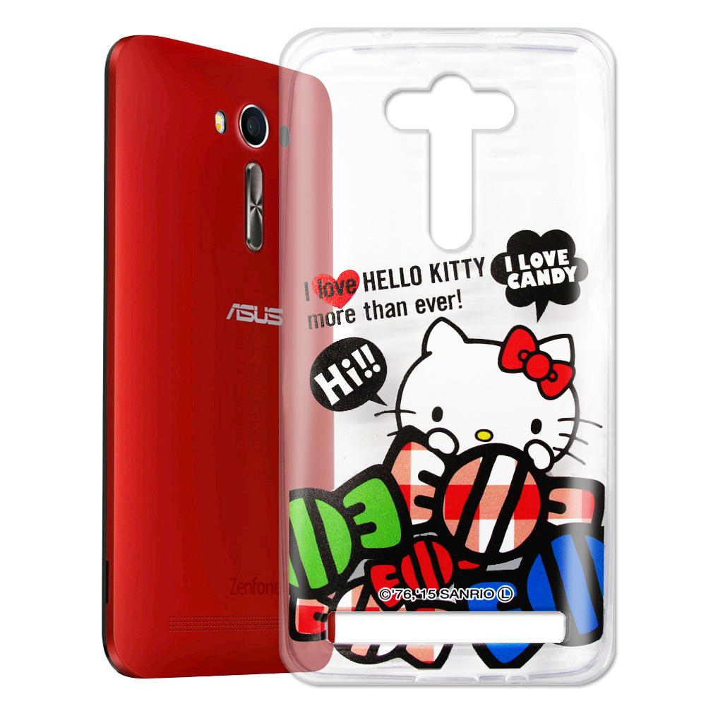 Hello Kitty ASUS Zenfone2 Laser 5.5吋 透明軟殼 糖果款