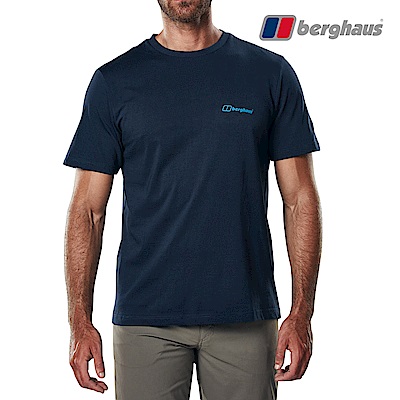 【Berghaus貝豪斯】男款山峰印花圓領T恤S04M18-深藍
