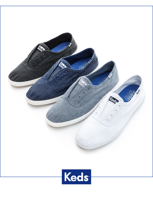 Keds 品牌經典系列之水洗休閒便鞋-炭灰