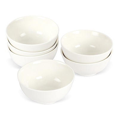 樂扣樂扣 釜山白陶瓷中式飯碗禮盒六件組 (8H)