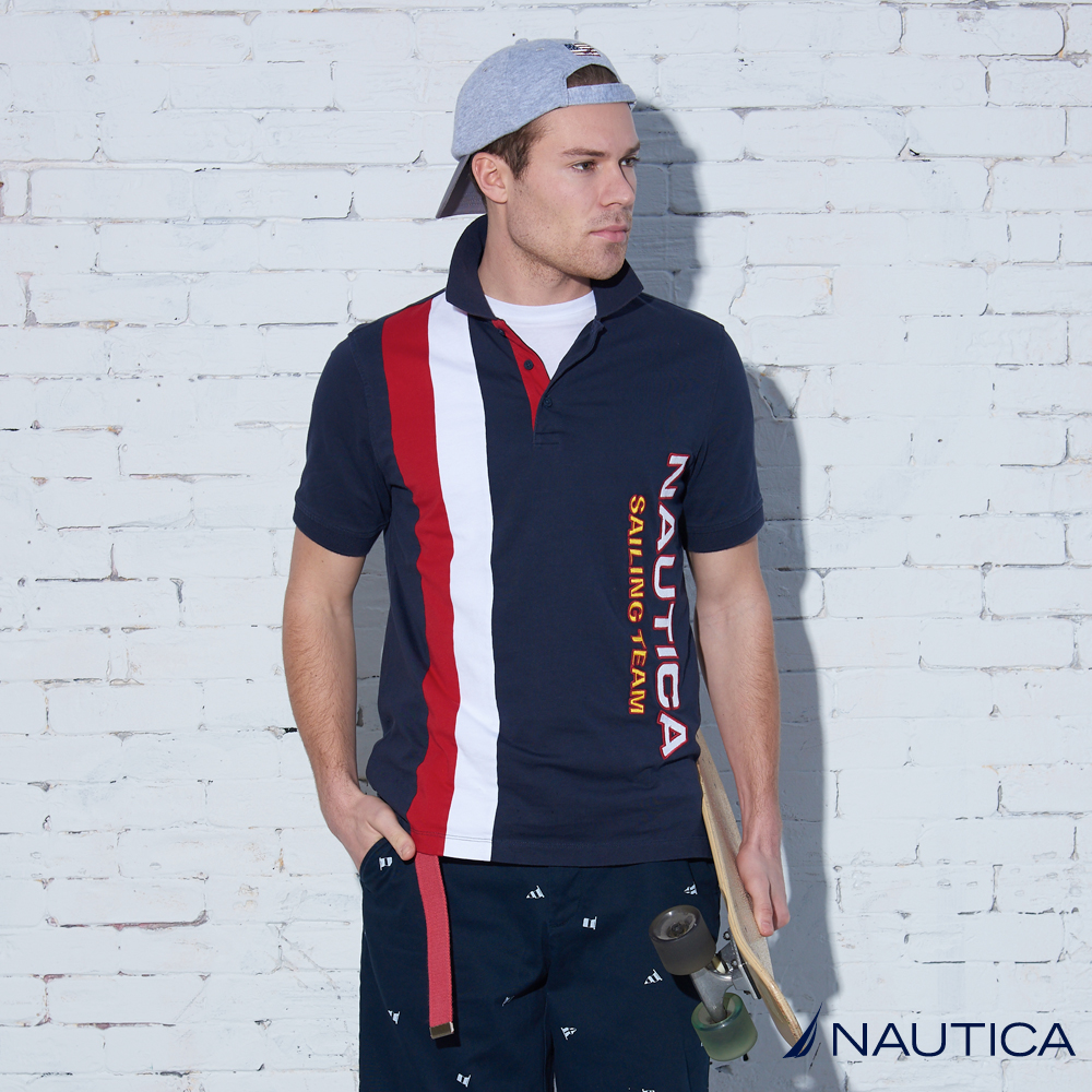 Nautica  街頭嘻哈Lil Yachty設計款POLO衫-藍