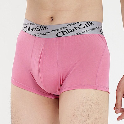 男內褲 舒適系列100%蠶絲合身四角內褲 (玫紅) Chlansilk 闕蘭絹